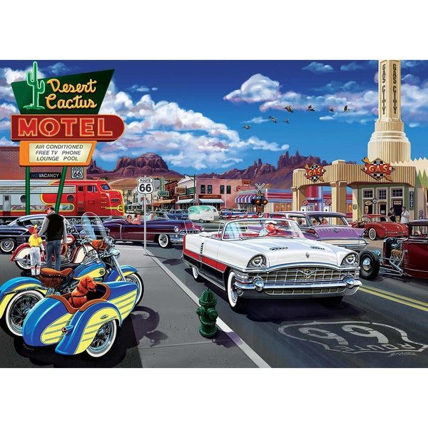 The Mountain Valley® Spring Water Master Pieces 71950 Cruisin Drive Through on Route 66 Puzzle - 1000 Piece 71950
